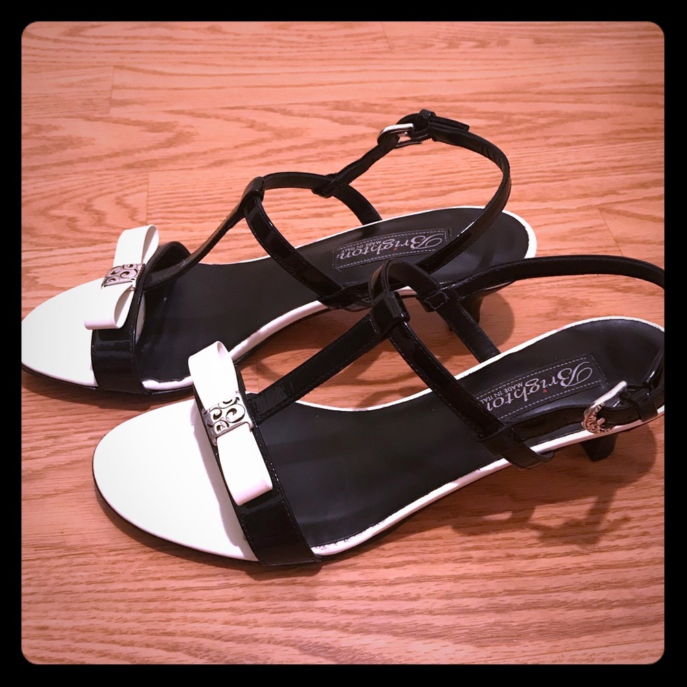 Brighton T-strap Heel with Bow Accent.